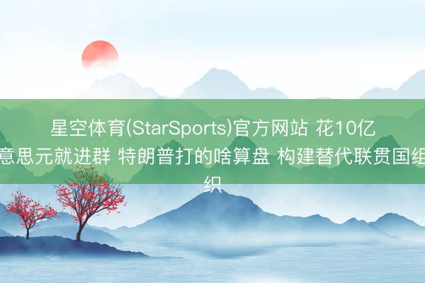 星空体育(StarSports)官方网站 花10亿好意思元就进群 特朗普打的啥算盘 构建替代联贯国组织