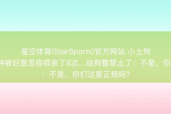 星空体育(StarSports)官方网站 小土狗去沦落，十秒钟被好意思容师亲了8次…给狗整禁止了：不是，你们这里正规吗？
