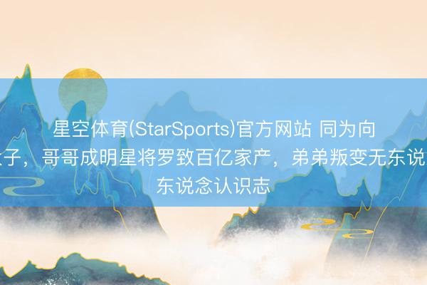 星空体育(StarSports)官方网站 同为向华强的犬子，哥哥成明星将罗致百亿家产，弟弟叛变无东说念认识志