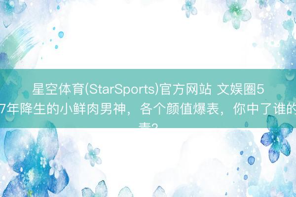 星空体育(StarSports)官方网站 文娱圈5位97年降生的小鲜肉男神，各个颜值爆表，你中了谁的毒？