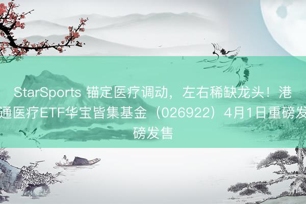 StarSports 锚定医疗调动，左右稀缺龙头！港股通医疗ETF华宝皆集基金（026922）4月1日重磅发售