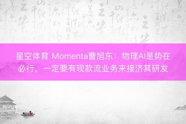 星空体育 Momenta曹旭东：物理AI是势在必行，一定要有现款流业务来接济其研发