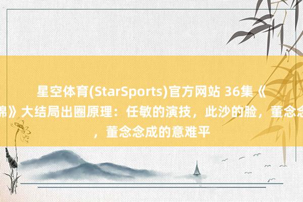 星空体育(StarSports)官方网站 36集《良陈好意思锦》大结局出圈原理：任敏的演技，此沙的脸，董念念成的意难平