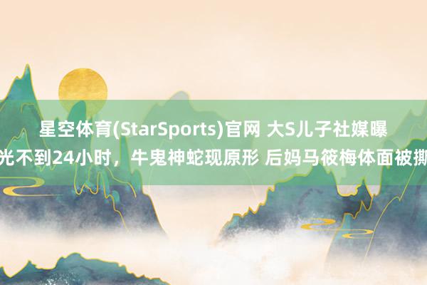 星空体育(StarSports)官网 大S儿子社媒曝光不到24小时，牛鬼神蛇现原形 后妈马筱梅体面被撕