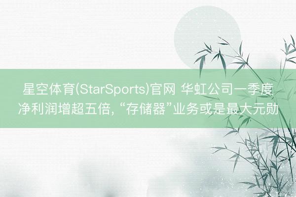 星空体育(StarSports)官网 华虹公司一季度净利润增超五倍， “存储器”业务或是最大元勋