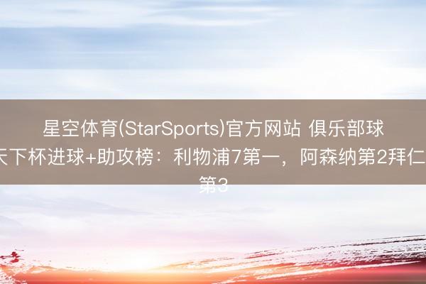星空体育(StarSports)官方网站 俱乐部球员天下杯进球+助攻榜:利物浦7第一,阿森纳第2拜仁第3